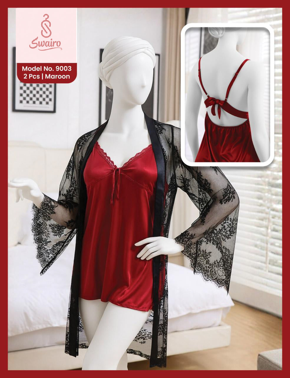 Two Heart Night wear 2 Pcs