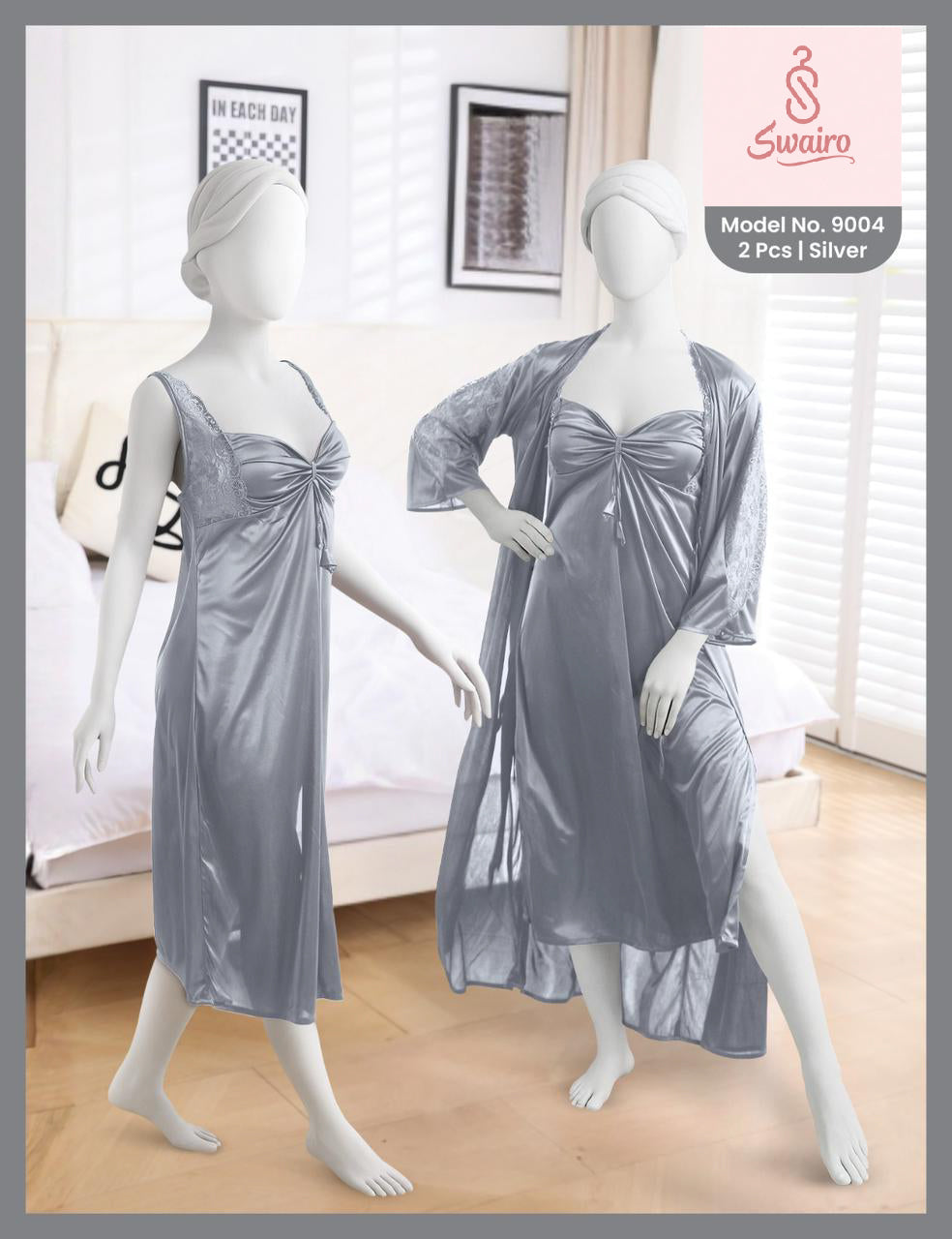 Two Heart Night wear 2 Pcs