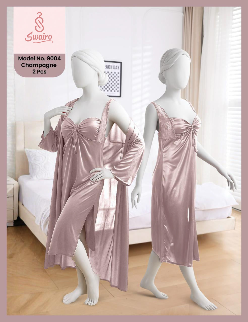 Two Heart Night wear 2 Pcs