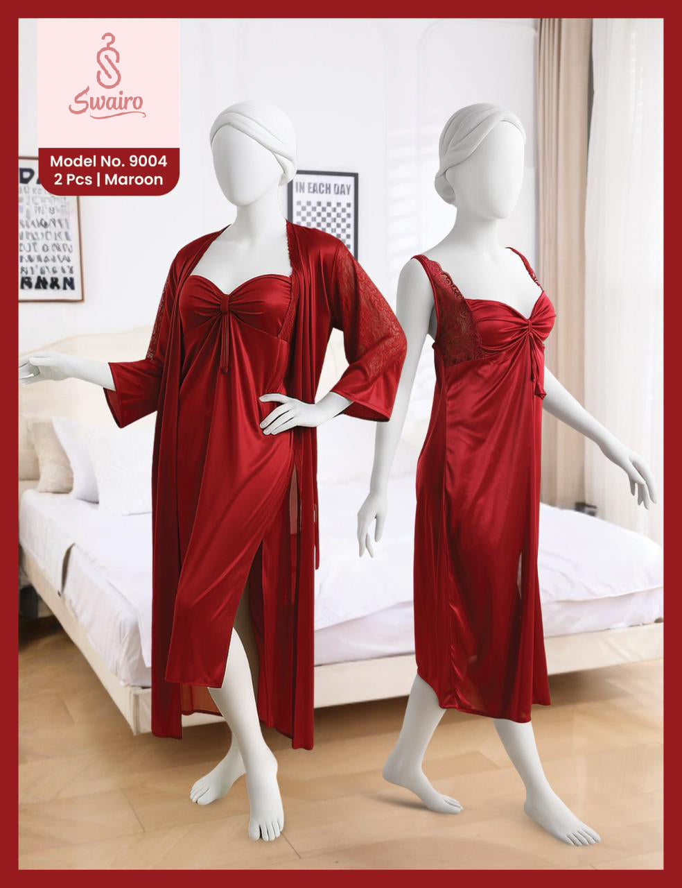 Two Heart Night wear 2 Pcs