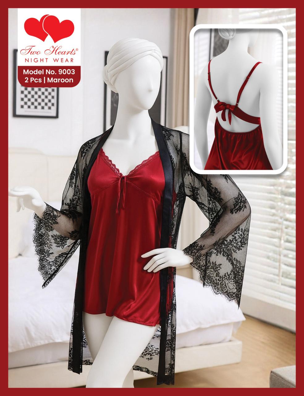 Two Heart Night wear 2 Pcs