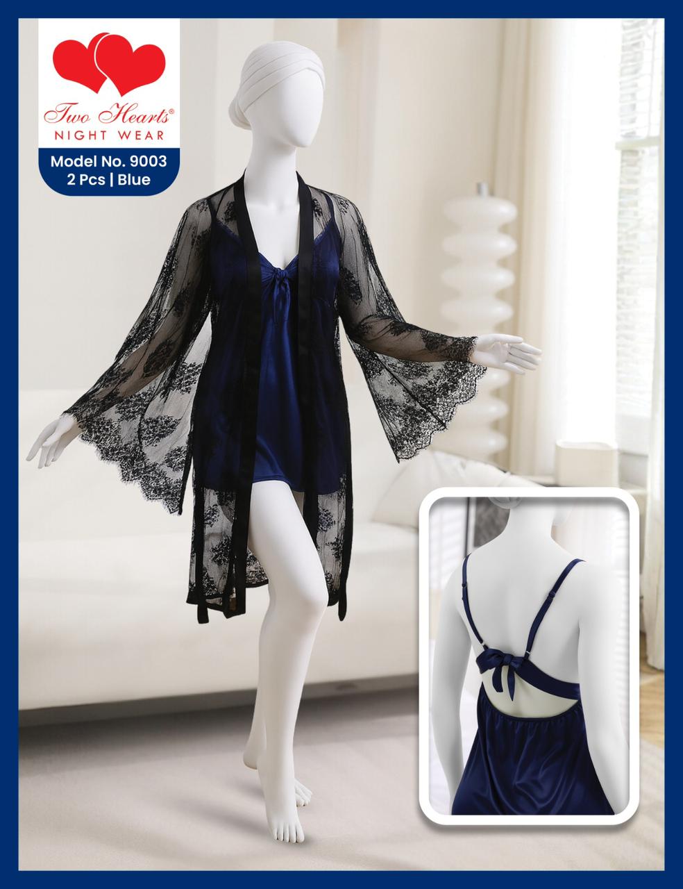 Two Heart Night wear 2 Pcs