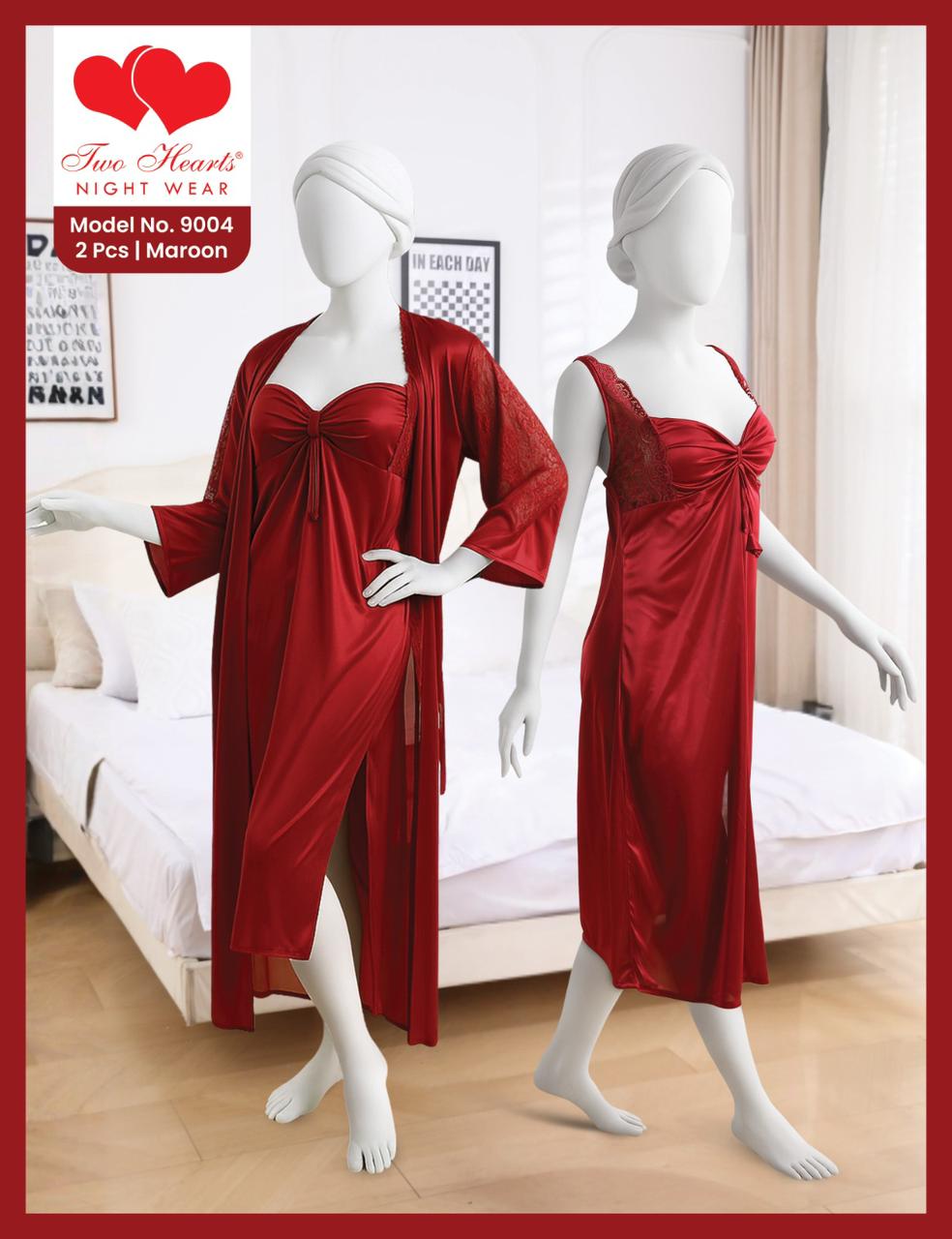Two Heart Night wear 2 Pcs