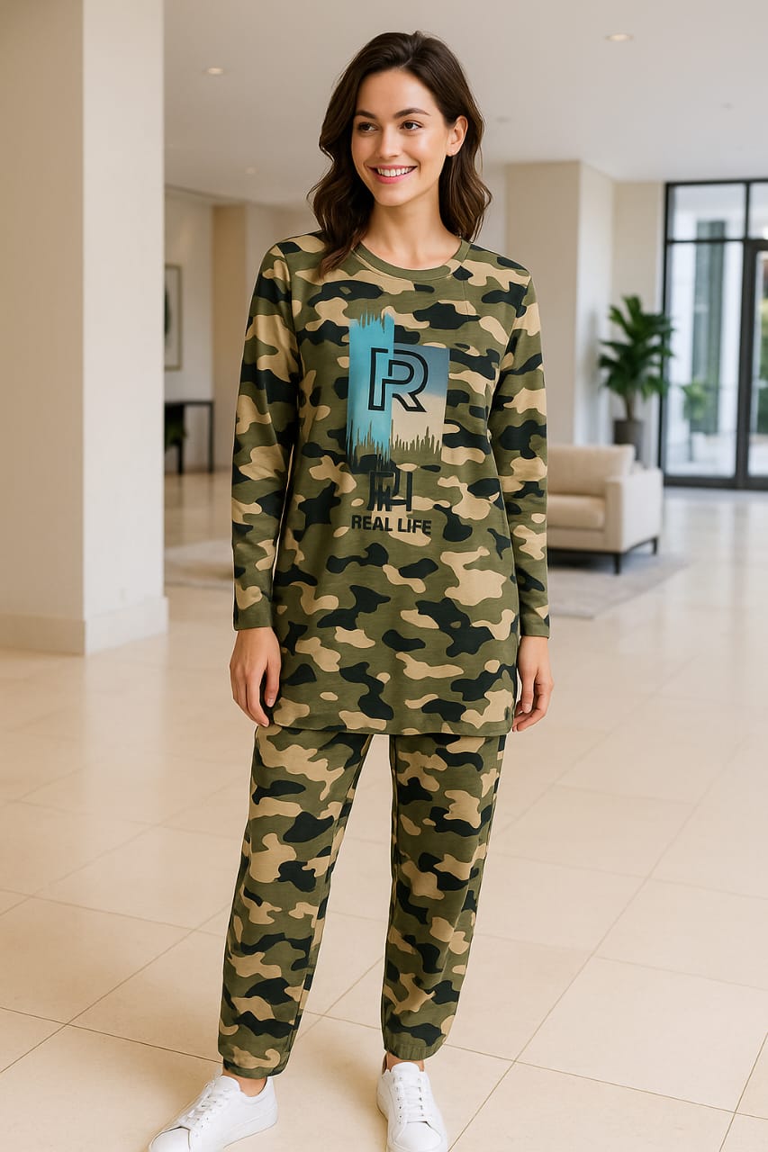 Printed Nightwear 2-Piece Set