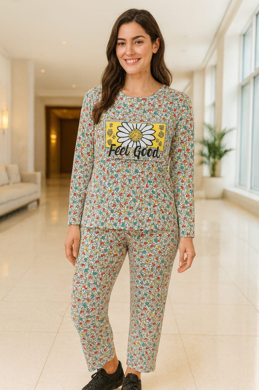 Printed Nightwear 2-Piece Set