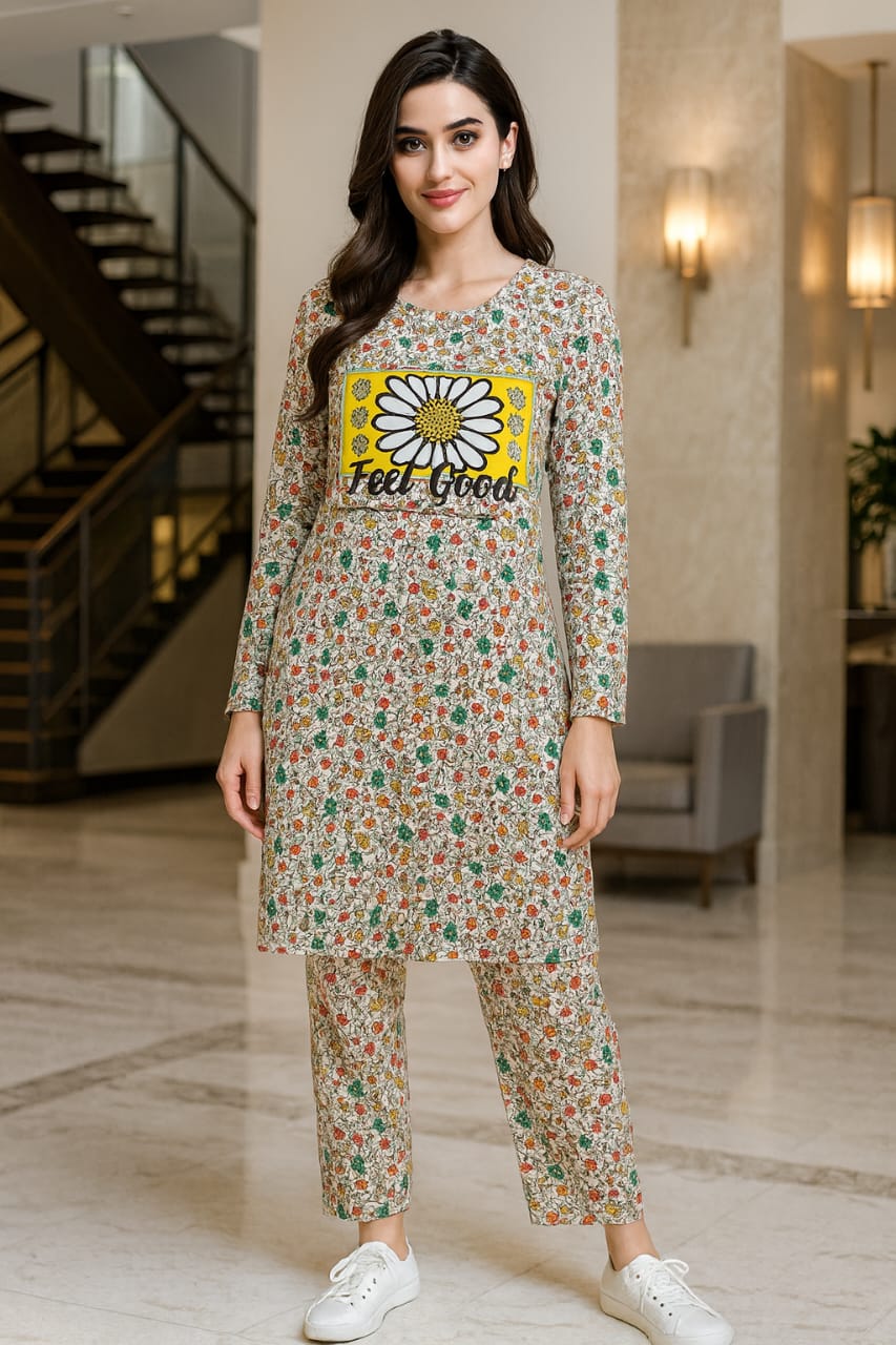 Printed Nightwear 2-Piece Set