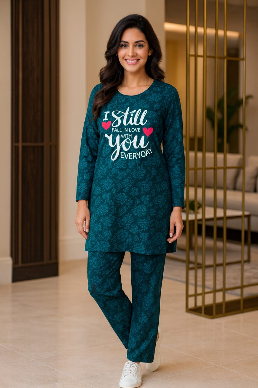 Printed Nightwear 2-Piece Set